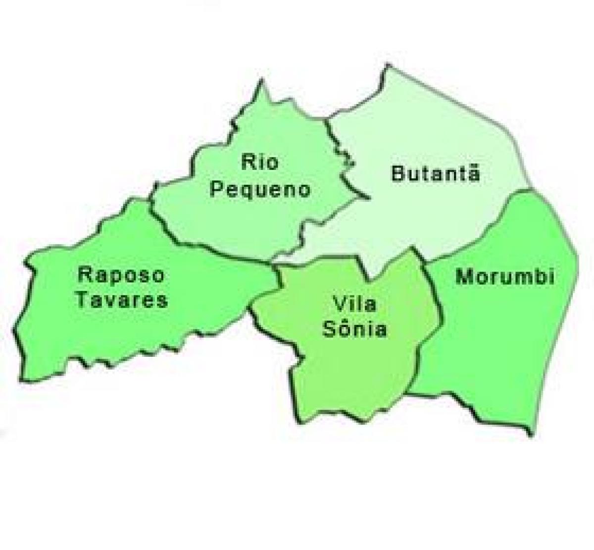 Térkép Butantã al-prefektúrában