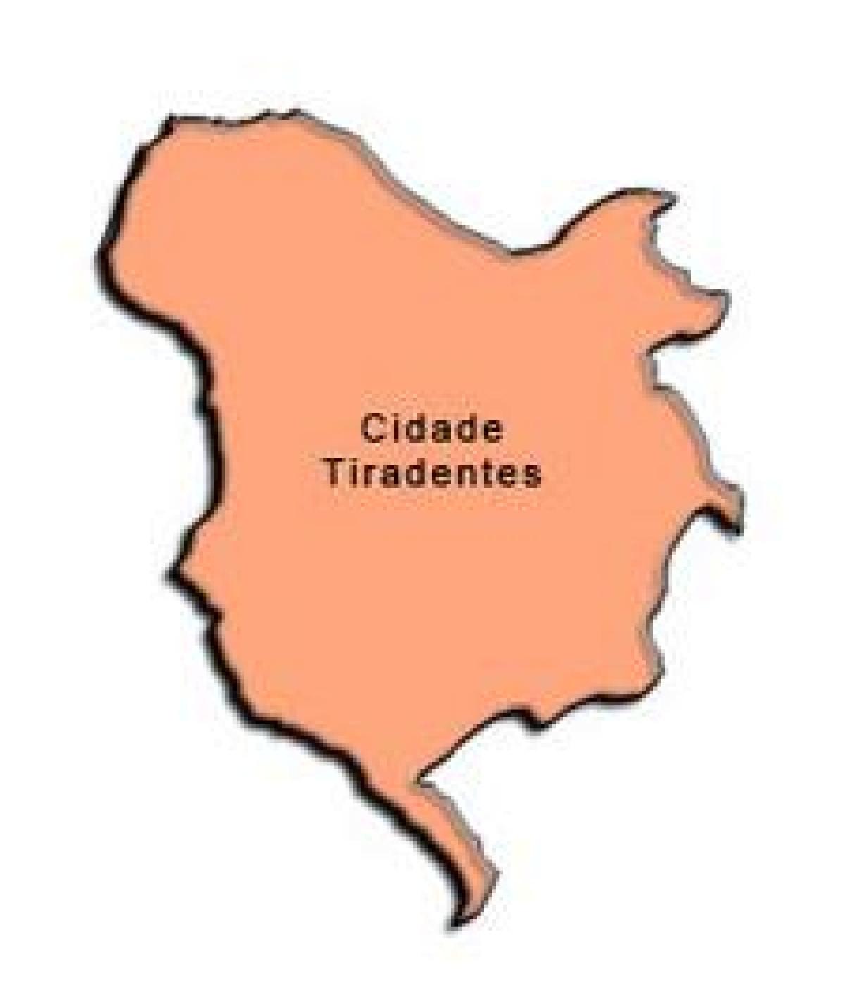 Térkép Cidade Tiradentes al-prefektúrában