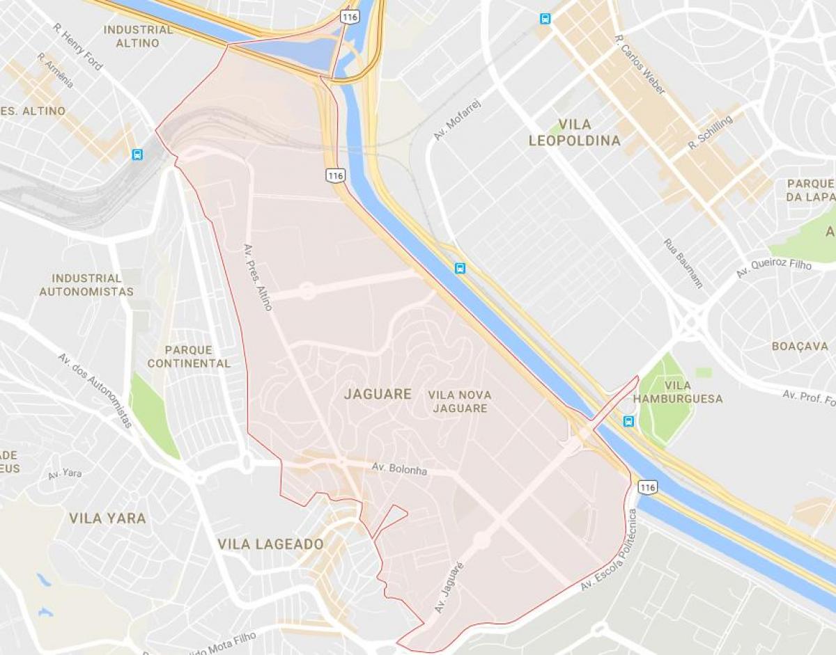 Térkép Jaguaré São Paulo