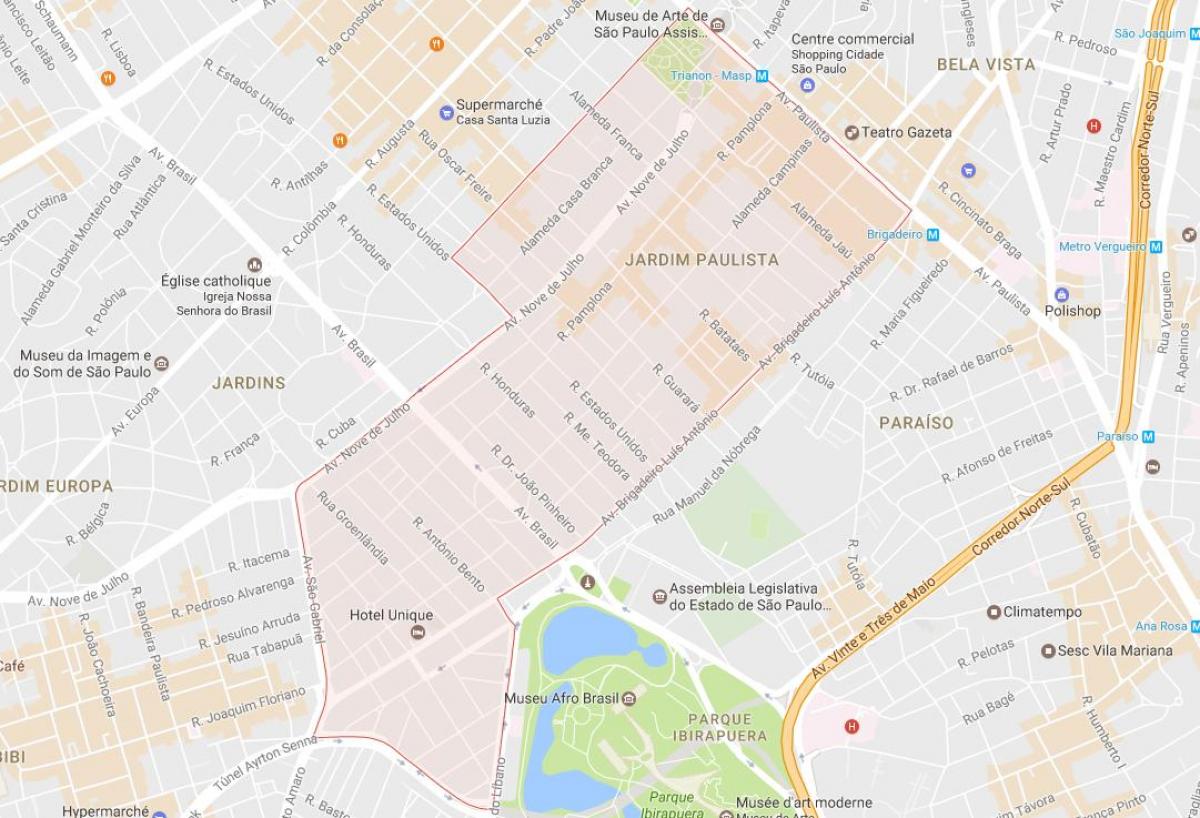 Térkép Jardim São Paulo Paulista