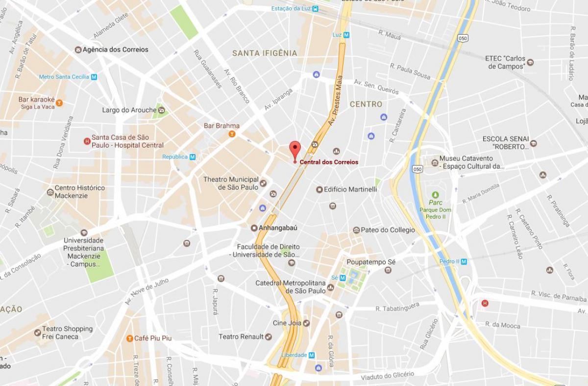 Térkép Palácio dos Correios São Paulo