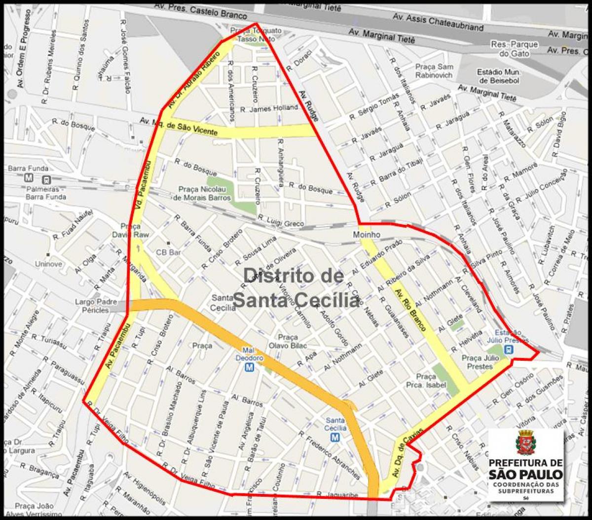Térkép Santa Cecília São Paulo