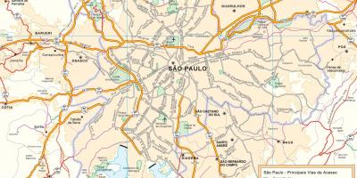Térkép elérési utak São Paulo