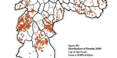 Térkép São Paulo favelas