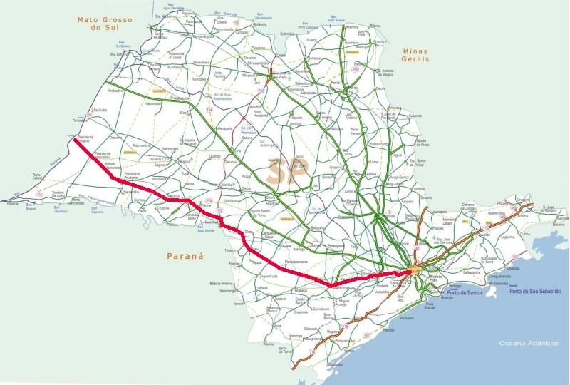 Térkép a Róka Tavares autópálya - SP 270