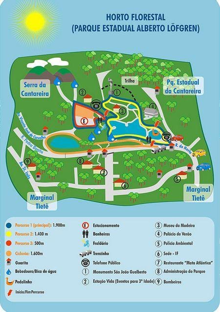 Térkép Alberto Löfgren park - kert virágos
