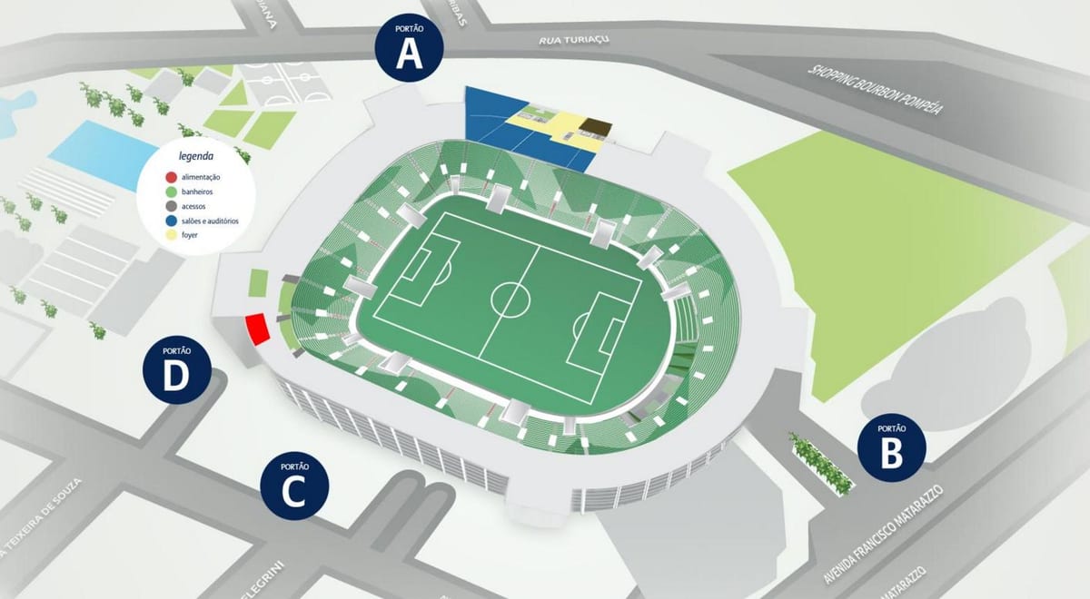 Térkép Allianz Parque - 1. Szint