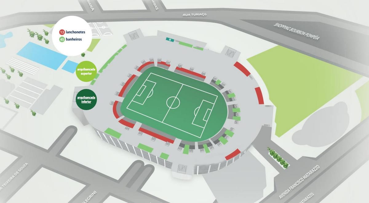 Térkép Allianz Parque - Alsó lelátó