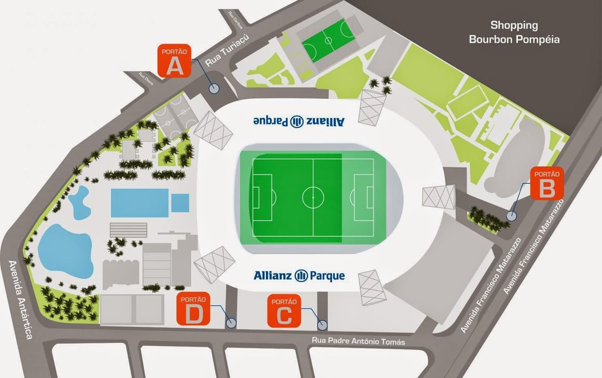 Térkép Allianz São Paulo Parque
