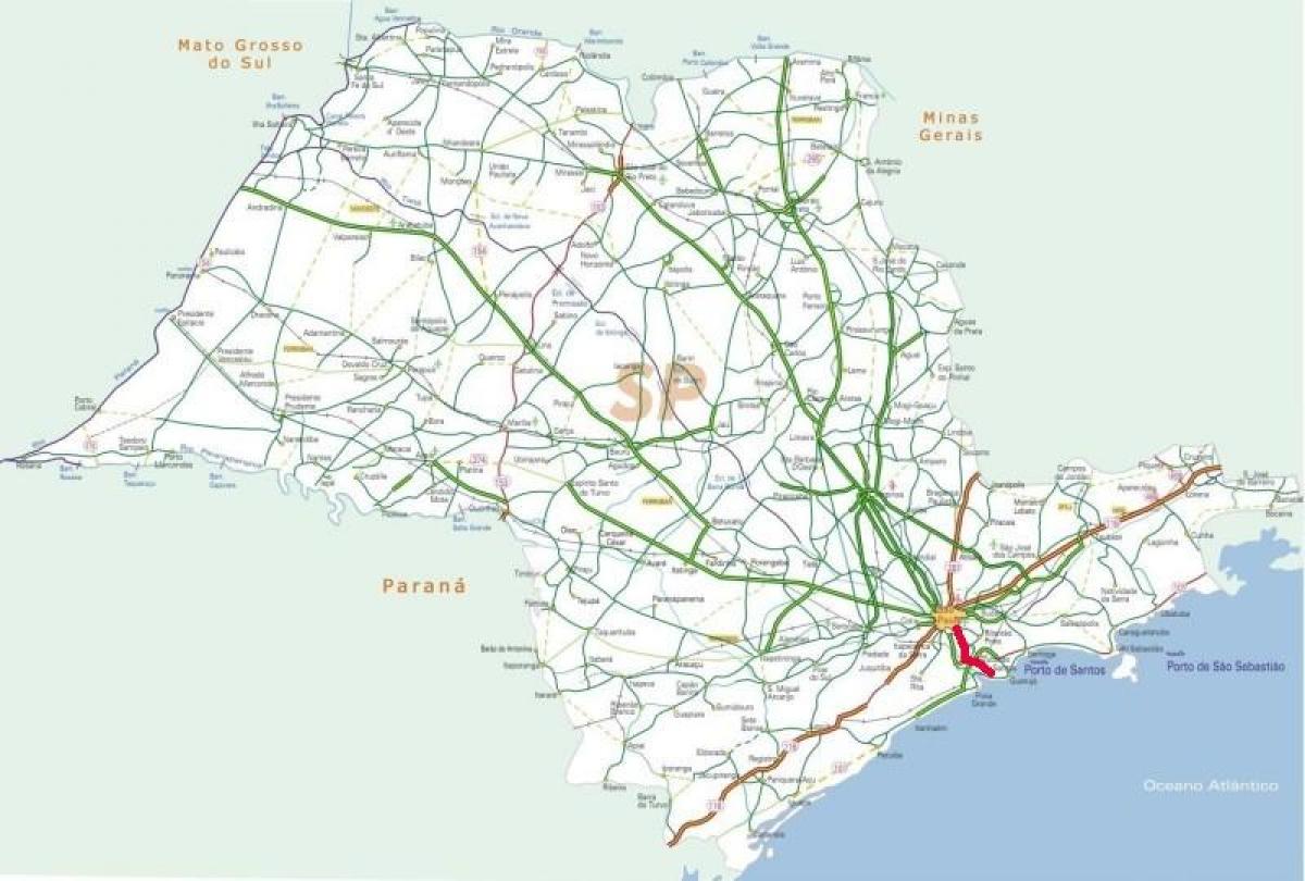 Térkép Anchieta autópálya - SP 150