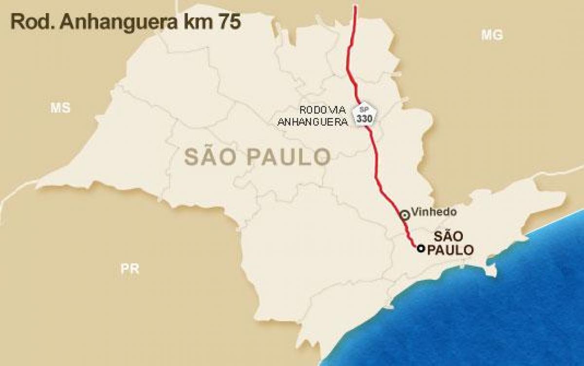 Térkép Anhanguera autópálya - SP 330