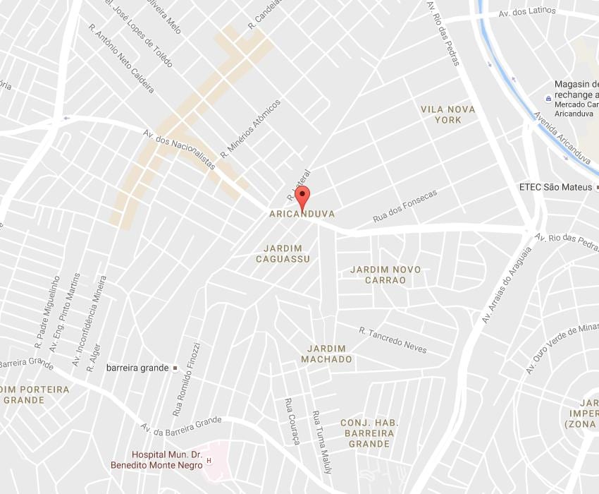 Térkép Aricanduva São Paulo