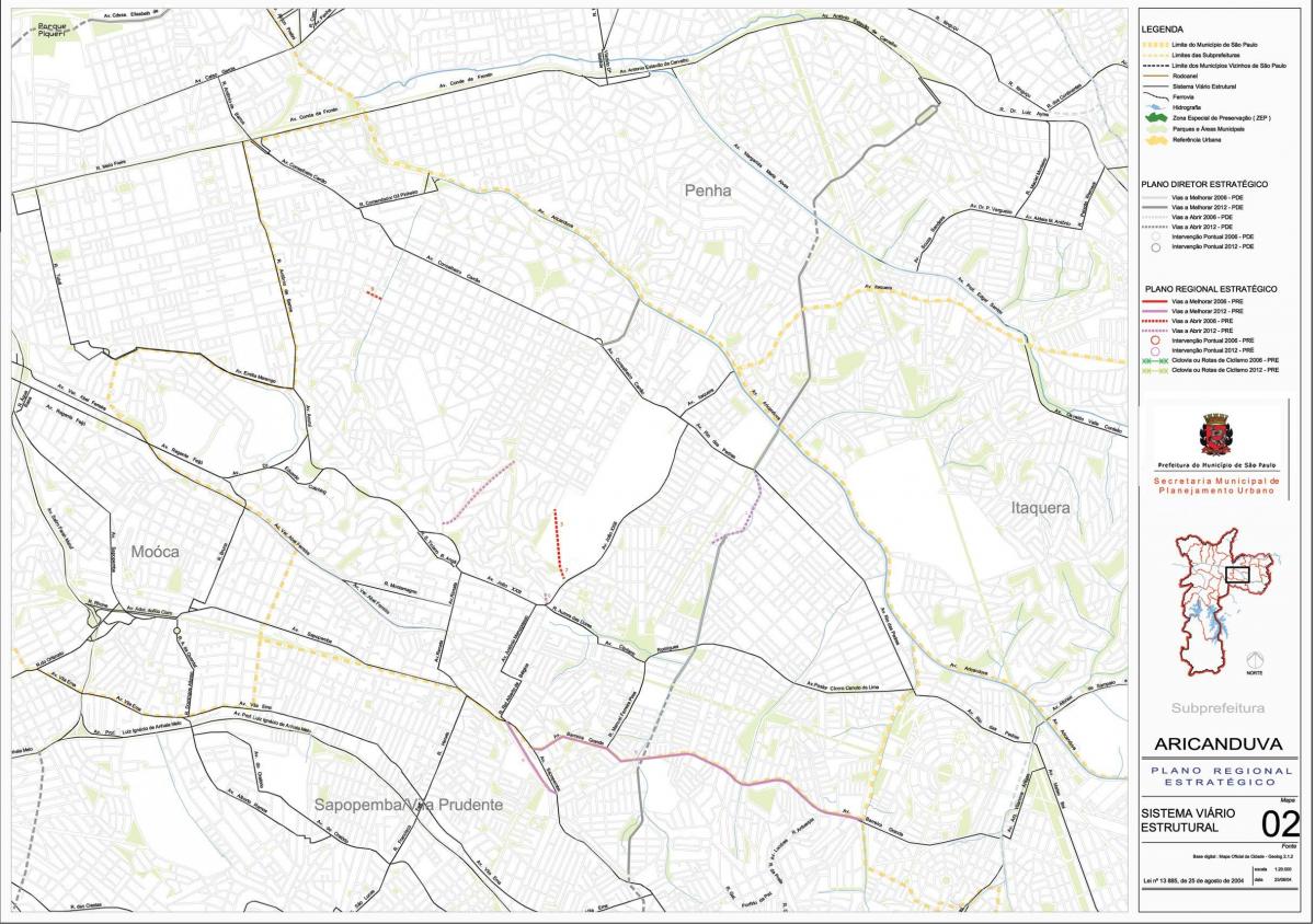 Térkép Aricanduva-Vila Formosa São Paulo - Utak