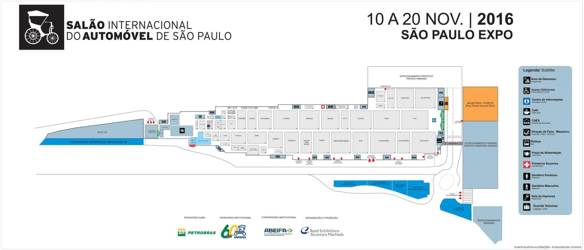 Térkép auto show São Paulo