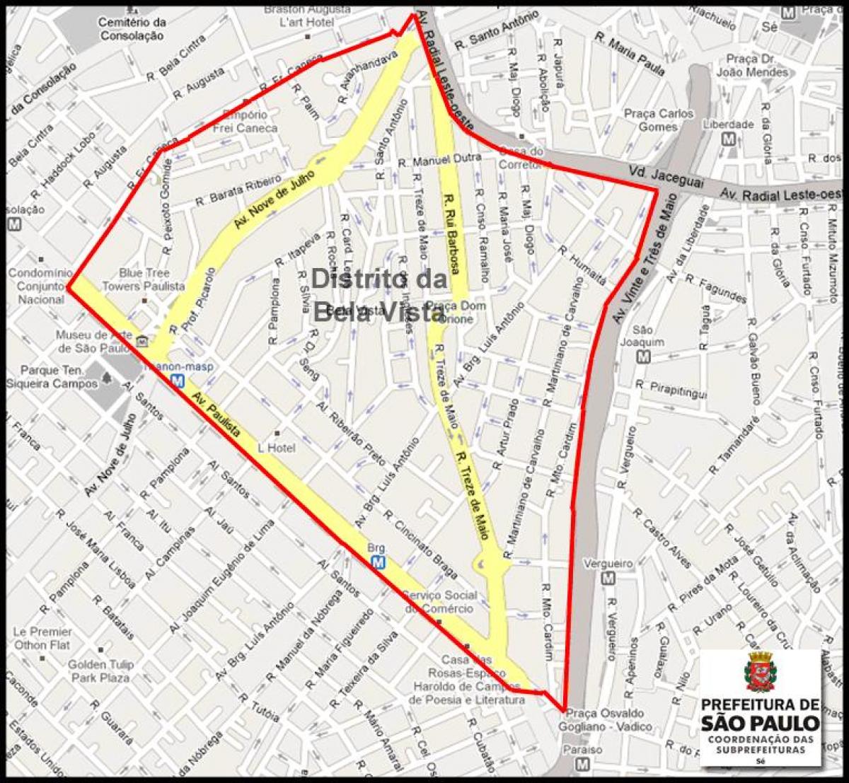 Térkép Bela Vista São Paulo