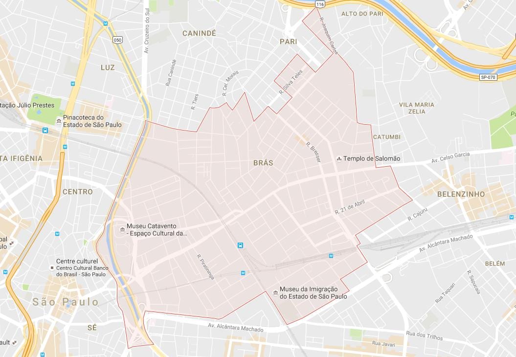 Térkép Brás São Paulo