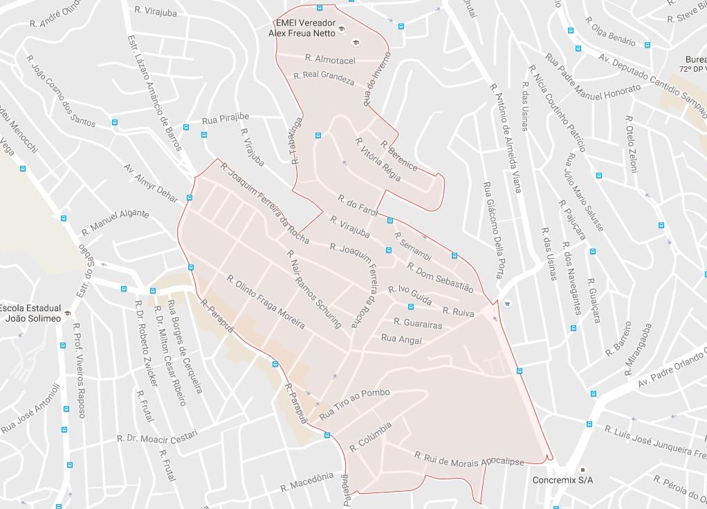Térkép Brasilândia São Paulo
