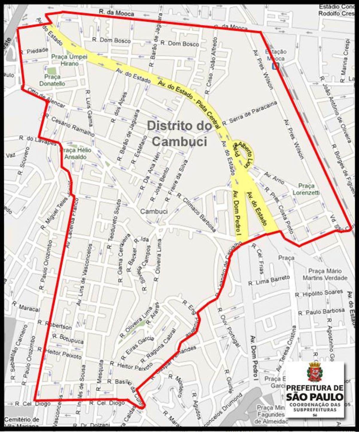 Térkép Cambuci São Paulo