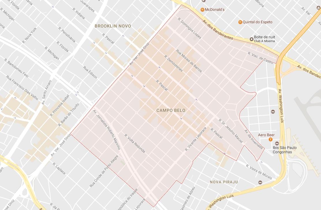 Térkép Campo Belo São Paulo
