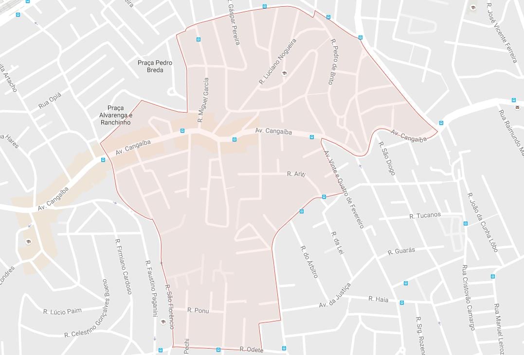 Térkép Cangaíba São Paulo