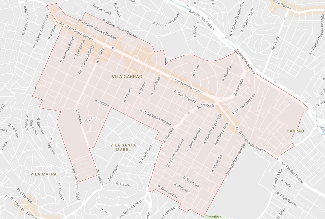 Térkép Carrão São Paulo