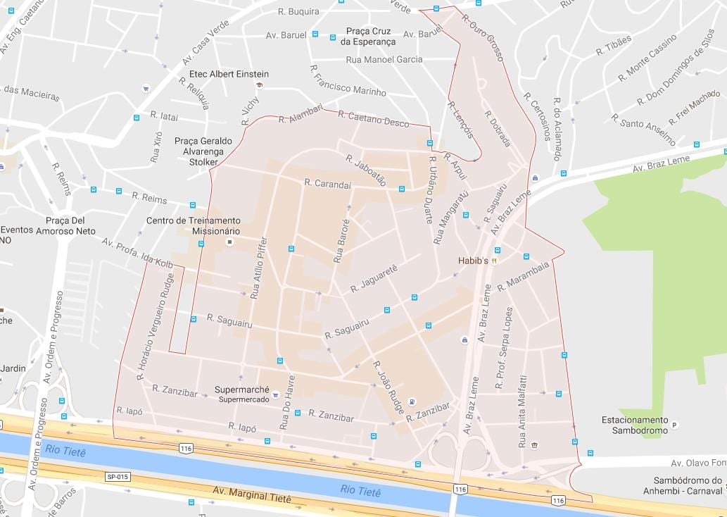 Térkép Casa Verde São Paulo
