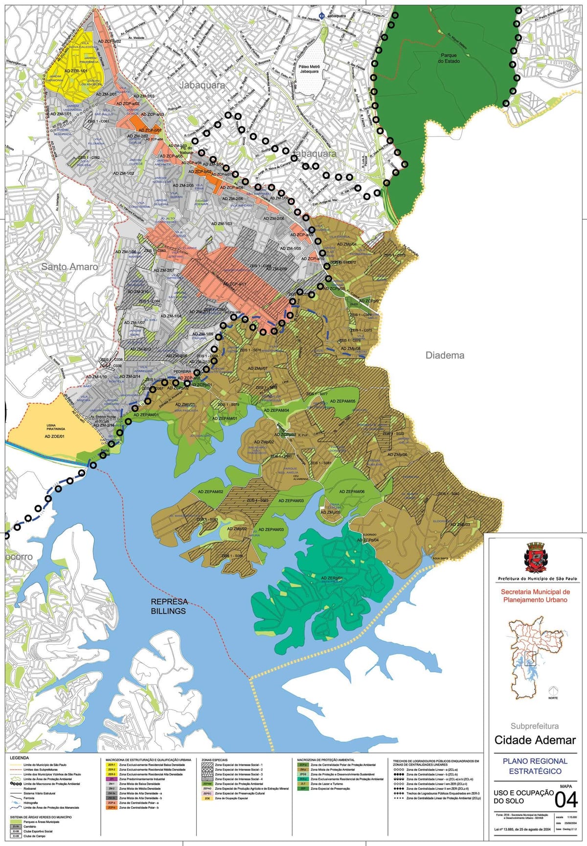 Térkép Cidade Ademar São Paulo - Foglalkozás a talaj