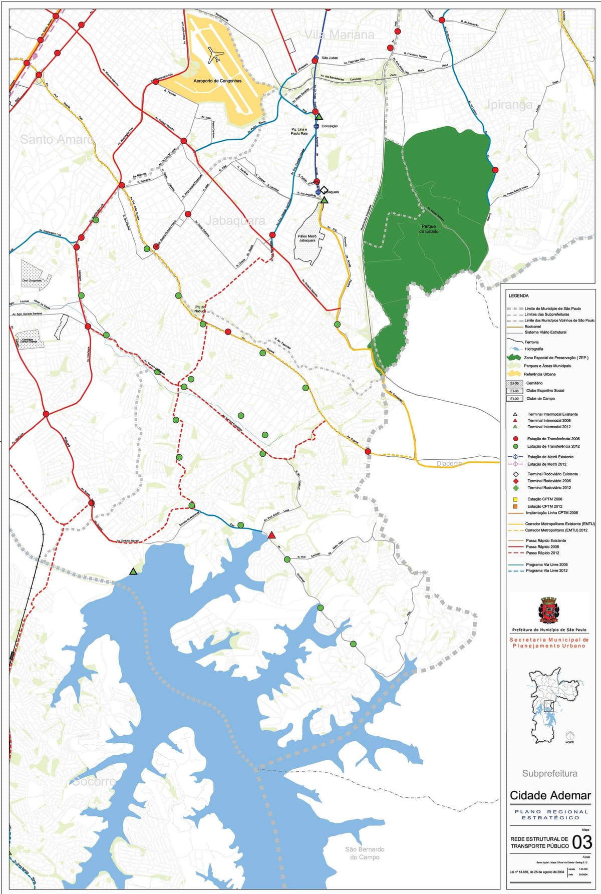 Térkép Cidade Ademar São Paulo - tömegközlekedésben