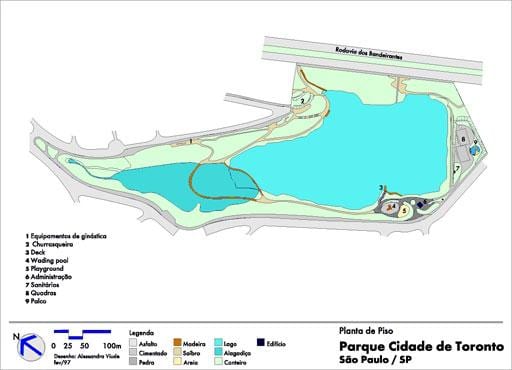 Térkép Cidade do Toronto park