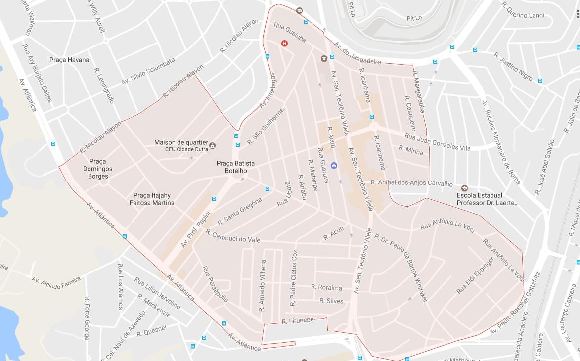 Térkép Cidade Dutra São Paulo