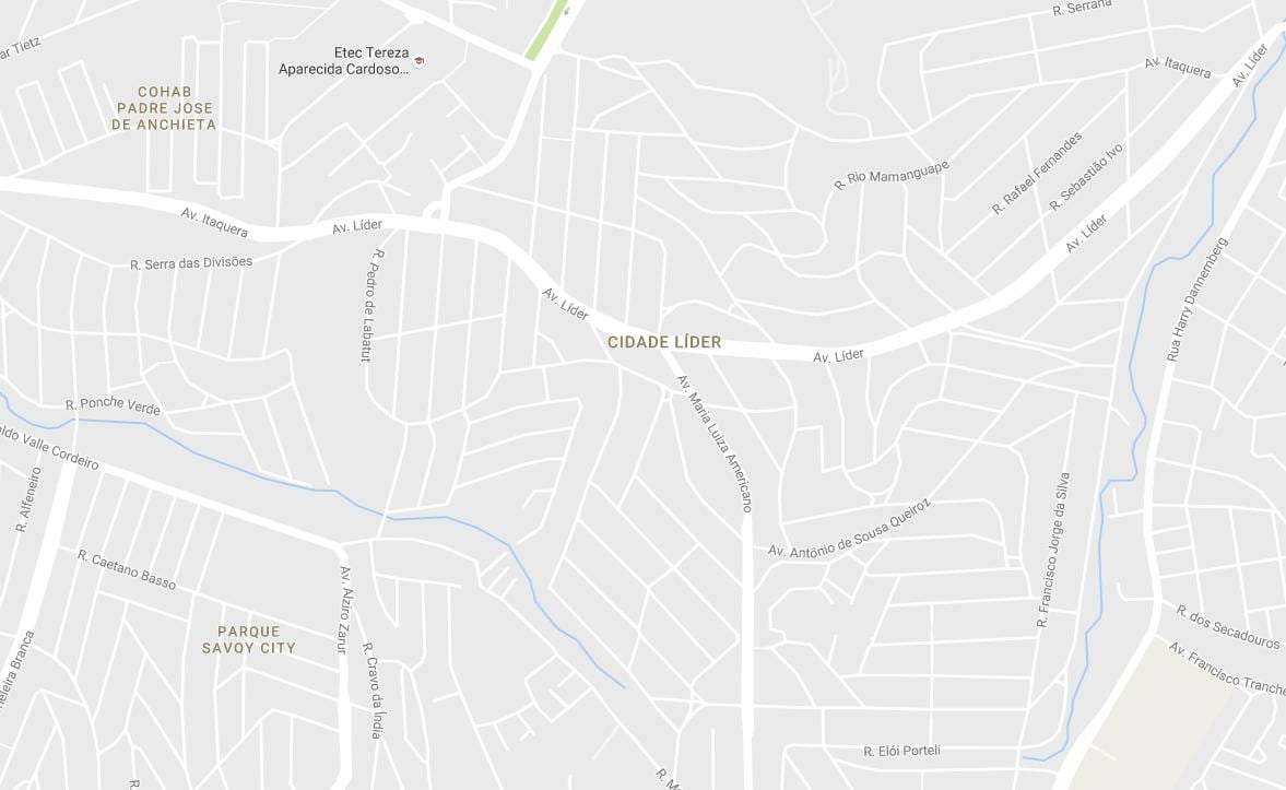 Térkép Cidade Líder São Paulo