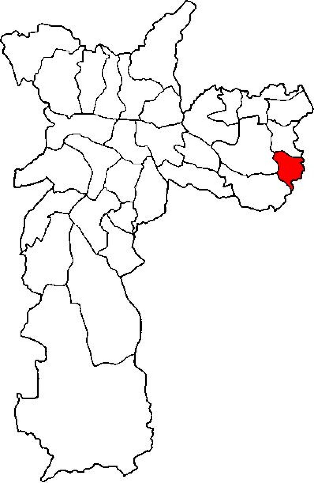 Térkép Cidade Tiradentes kerület