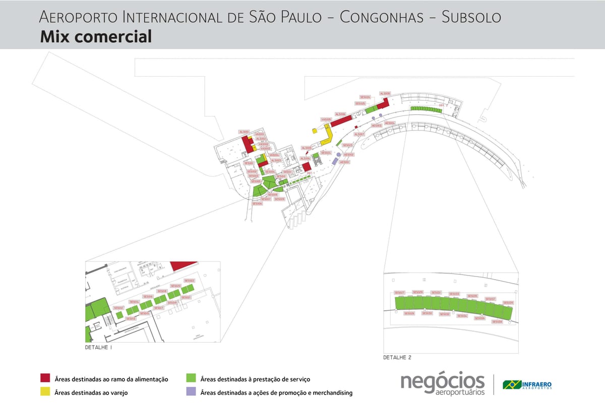 Térkép Congonhas repülőtér - -1 Emelet