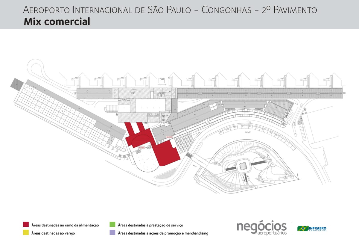 Térkép Congonhas repülőtér - Emeleten 2