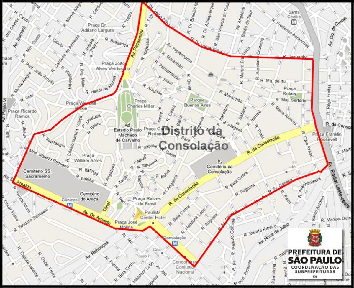 Térkép Consolação São Paulo