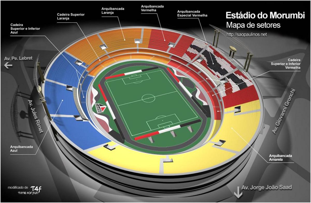 Térkép Cícero-Pompeu-de-Toledo São Paulo-stadion