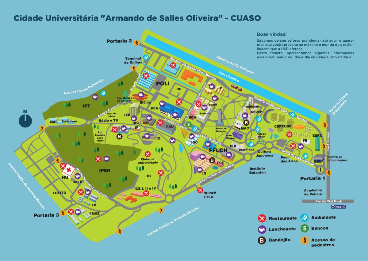 Térkép egyetem Armando de Salles Oliveira - CUASO