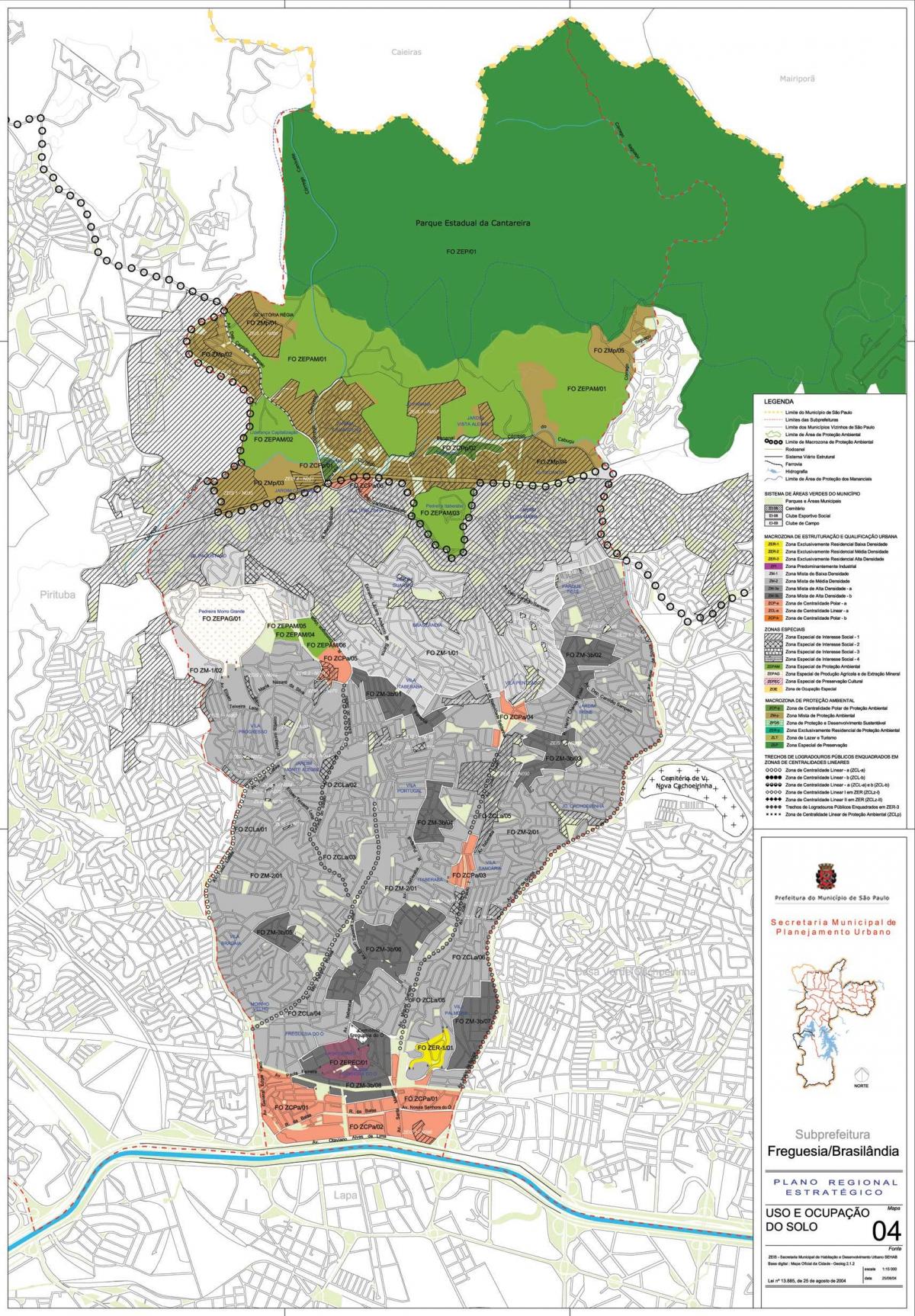 Térkép Freguesia tenni Ó São Paulo - Foglalkozás a talaj