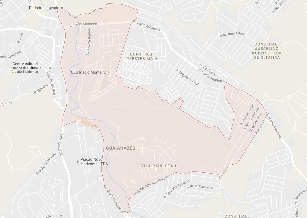 Térkép Guaianases São Paulo
