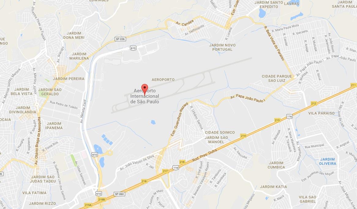 Térkép repülőtér-Guarulhos