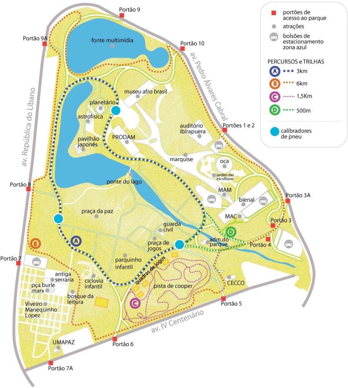 Térkép Ibirapuera park