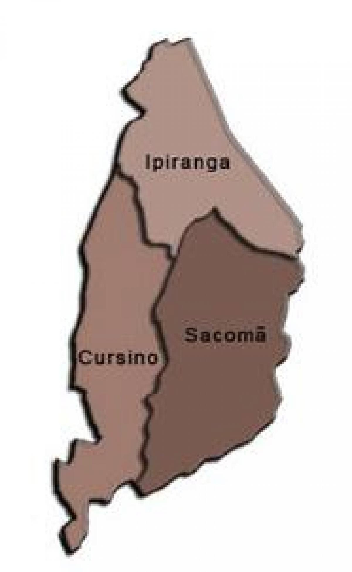 Térkép Ipiranga al-prefektúrában