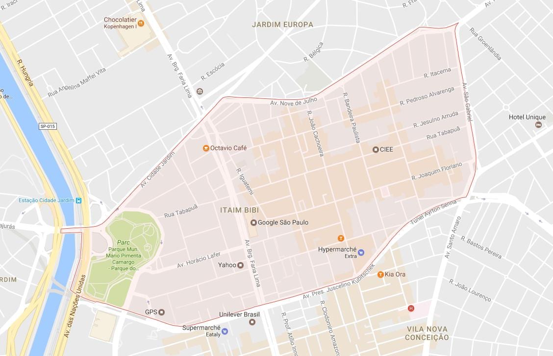 Térkép São Paulo Itaim Bibi
