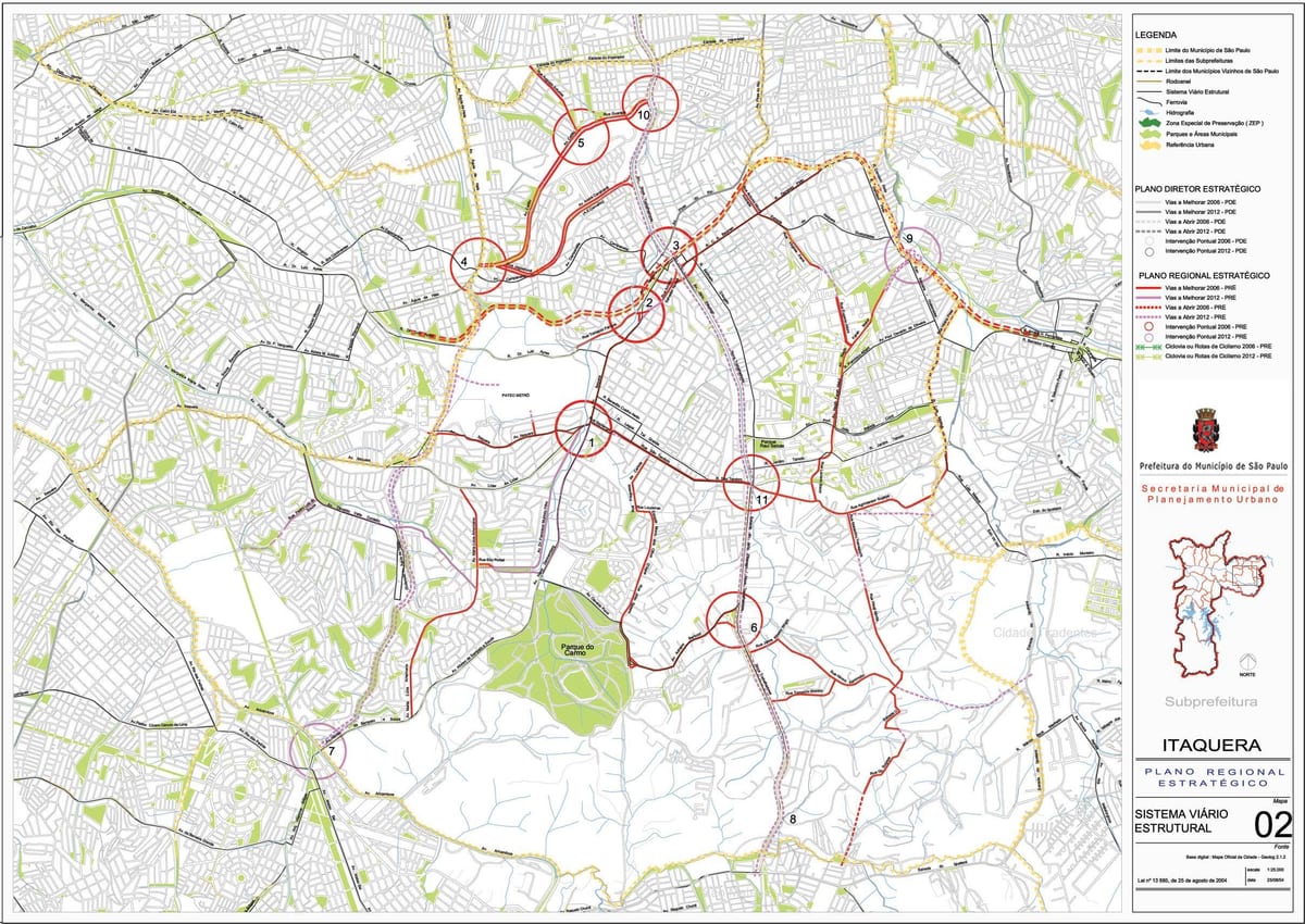 Térkép Itaquera São Paulo - Utak