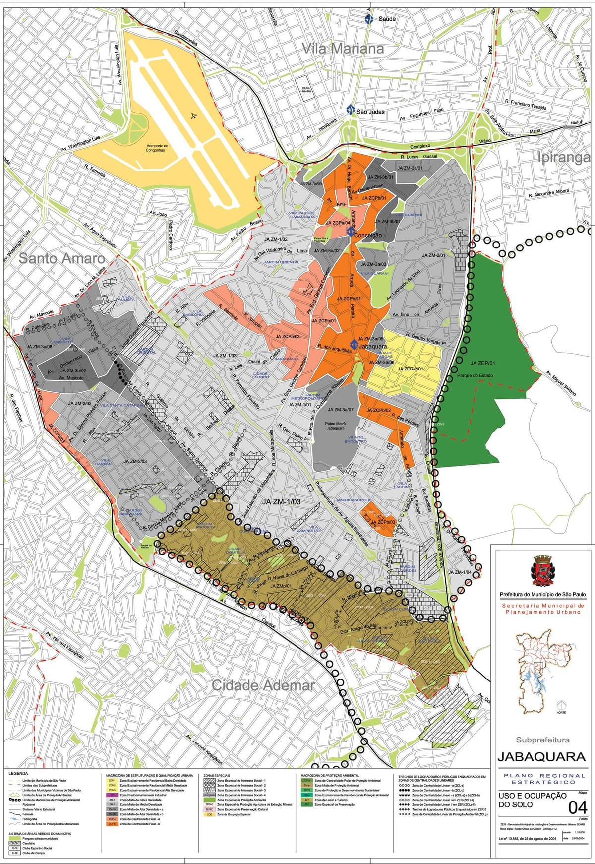 Térkép Jabaquara São Paulo - Foglalkozás a talaj