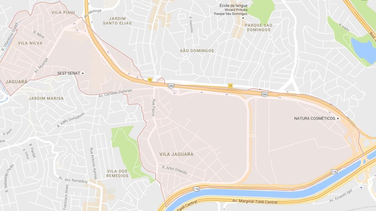 Térkép Jaguara São Paulo