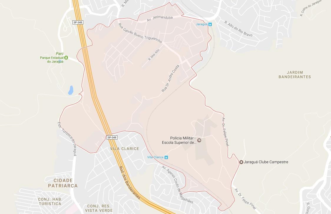 Térkép Jaraguá São Paulo