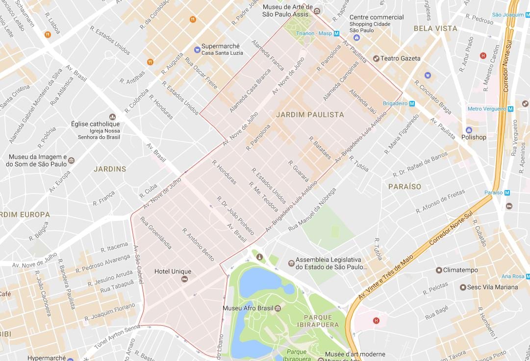 Térkép Jardim São Paulo Paulista