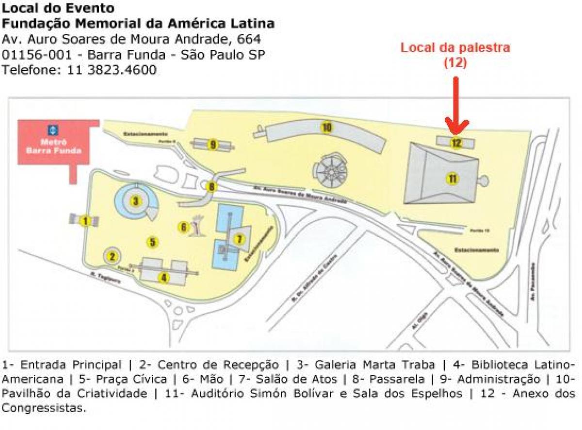 Térkép Latin-Amerikai Memorial São Paulo
