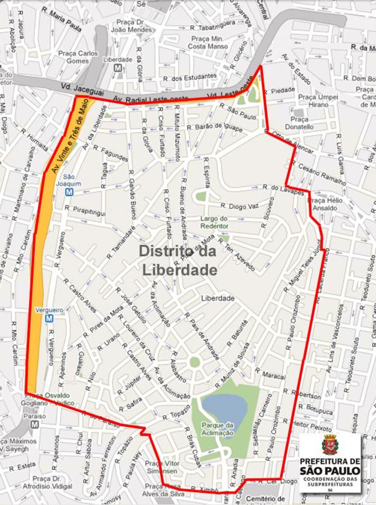 Térkép Liberdade São Paulo
